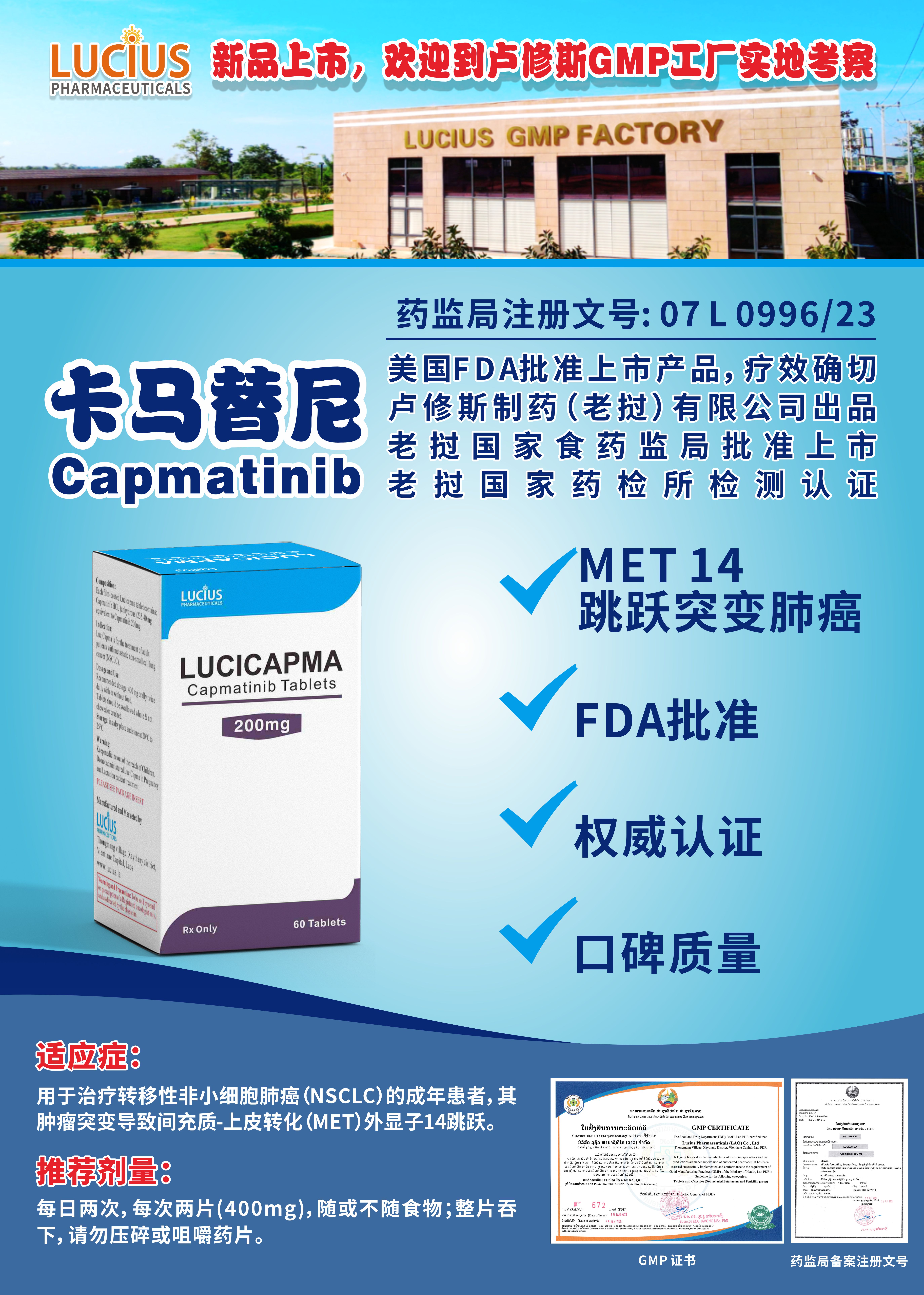 卡马替尼 (Capmatinib) 印度代购：MET 肺癌靶向药价格、疗效与用药指南