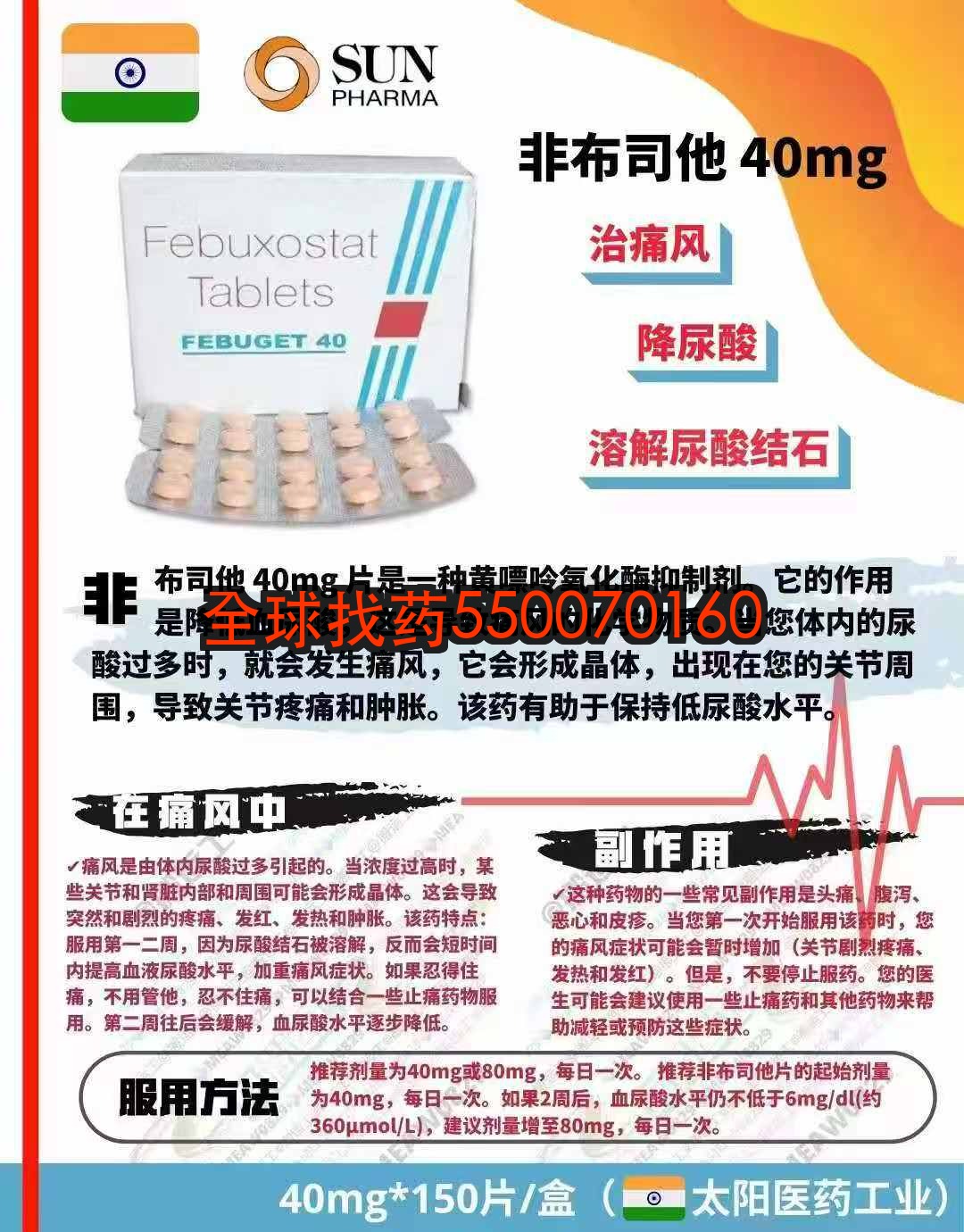 印度太阳制药非布司他用了八个月，46岁痛风老病号的尿酸从680降到320