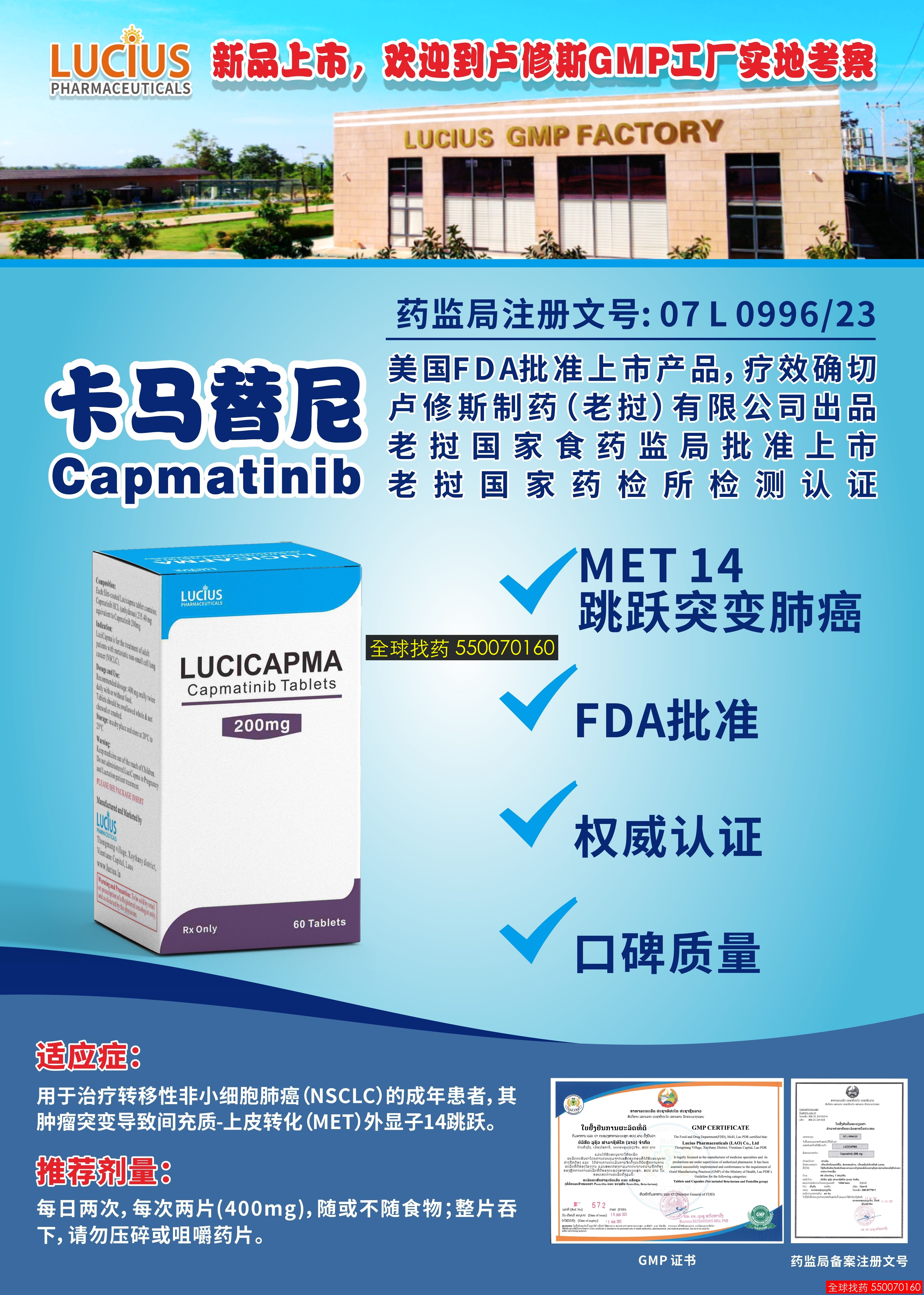 卡马替尼 标准规格 - 印度代购正品